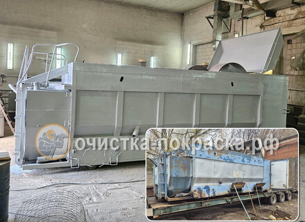 Снегоплавильная установка СТМ-12 - чистим, выправляем, грунтуем. Как подсохнет - финишная покраска.