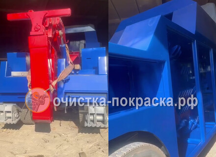 Пескоструй тяжелого эвакуатора, грунтовка и покраска