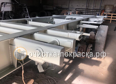 Пескоструйная обработка, ремонт и покраска рамы грузовика