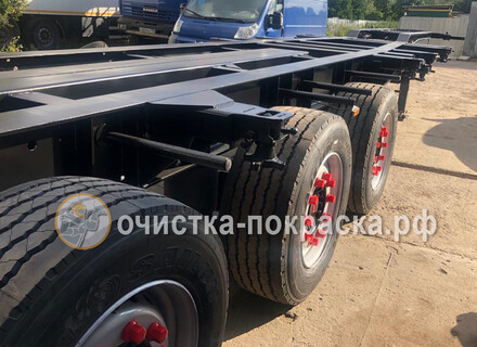 Пескоструйная обработка, ремонт и покраска рамы грузовика