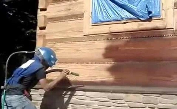 Пескоструйная обработка древесины